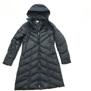 Patagonia Black Down Parka Hooded Long Jacket